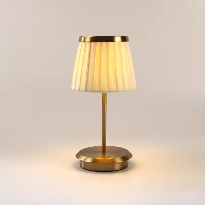 LumiÉtoile Rechargeable Table Lamp – Dimmable Fabric Shade Light | Cordless Ambient Lighting for Elegant Interiors