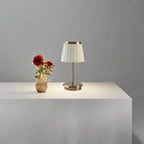LumiÉtoile Rechargeable Table Lamp – Dimmable Fabric Shade Light | Cordless Ambient Lighting for Elegant Interiors