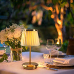 LumiÉtoile Rechargeable Table Lamp – Dimmable Fabric Shade Light | Cordless Ambient Lighting for Elegant Interiors