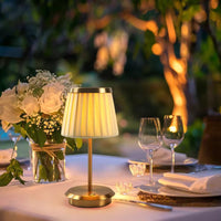 LumiÉtoile Rechargeable Table Lamp – Dimmable Fabric Shade Light | Cordless Ambient Lighting for Elegant Interiors