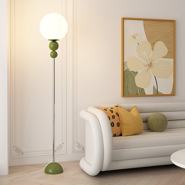 Lunora Floor Lamp – Contemporary Accent Lighting | Elegant Glass & Metal Design