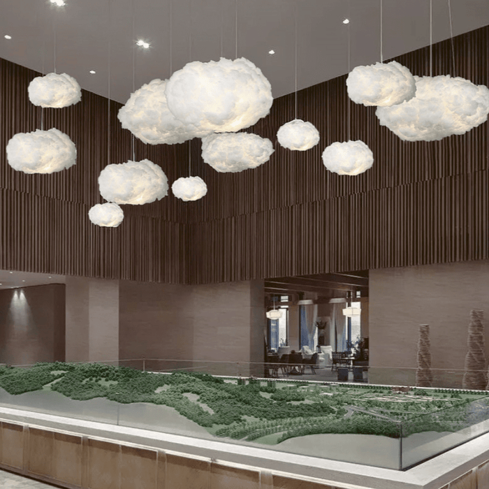 Cloud Pendant Light – Soft Cotton Hanging Lamp | Dreamy Ambient Bedroom Lighting