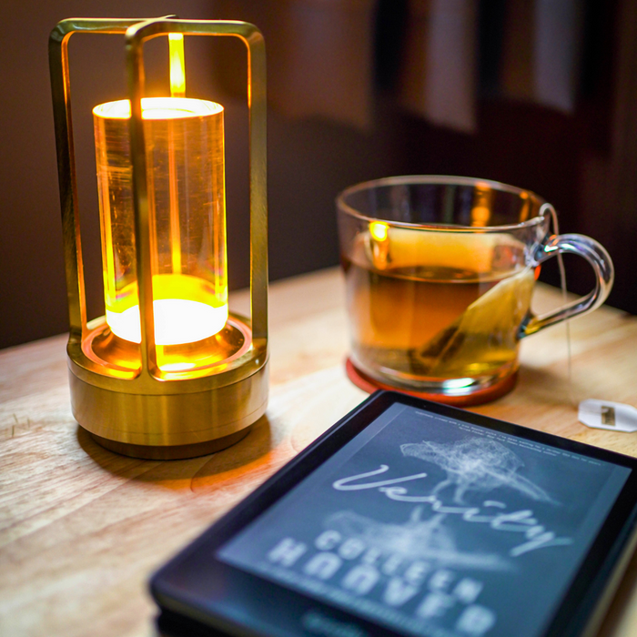 Sunny Side Up Crystal LED Table Lamp – Rechargeable Designer Lamp | Luxury Ambient Lighting