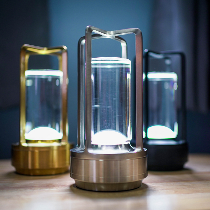 Sunny Side Up Crystal LED Table Lamp – Rechargeable Designer Lamp | Luxury Ambient Lighting