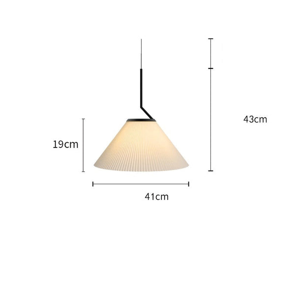 Nordic Plissé Cream Pendant Light – Scandinavian Pleated Hanging Lamp | Elegant Minimalist Ceiling Lighting