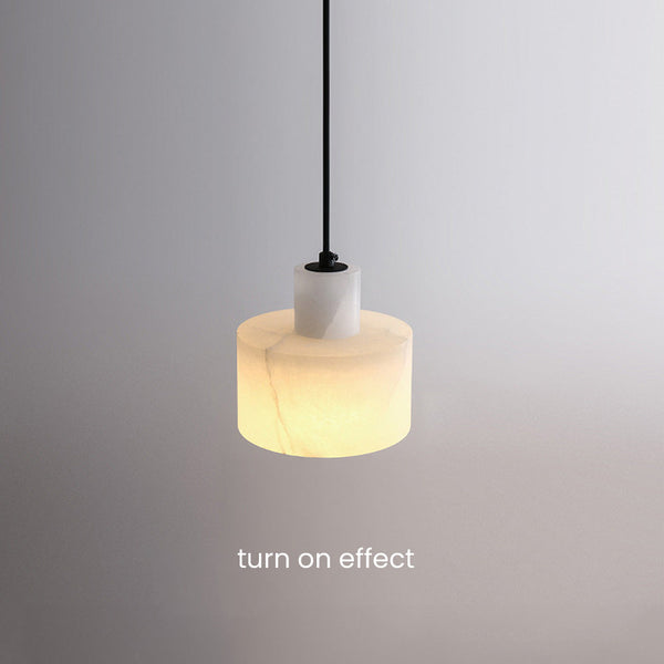 White Marble Pendant Light – Scandinavian Hanging Lamp | Minimalist Luxury Interior Lighting