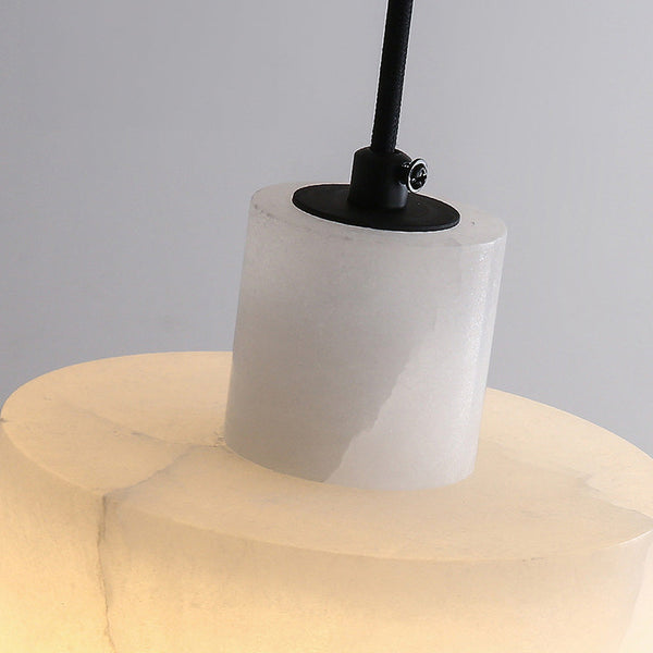 White Marble Pendant Light – Scandinavian Hanging Lamp | Minimalist Luxury Interior Lighting