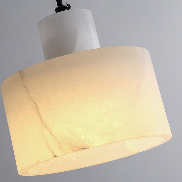 White Marble Pendant Light – Scandinavian Hanging Lamp | Minimalist Luxury Interior Lighting