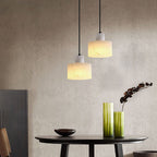 White Marble Pendant Light – Scandinavian Hanging Lamp | Minimalist Luxury Interior Lighting