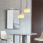 White Marble Pendant Light – Scandinavian Hanging Lamp | Minimalist Luxury Interior Lighting