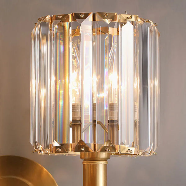 Crystal Époque Wall Light – Vintage Brass Crystal Sconce | Luxury Glamour Accent Lighting