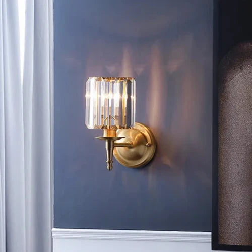 Crystal Époque Wall Light – Vintage Brass Crystal Sconce | Luxury Glamour Accent Lighting