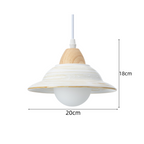 Bellanova Ceramic Pendant Light – Retro White Hanging Lamp | Vintage Hat-Shaped Ceiling Light for Elegant Interiors