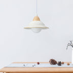 Bellanova Ceramic Pendant Light – Retro White Hanging Lamp | Vintage Hat-Shaped Ceiling Light for Elegant Interiors