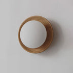 Nordic Timber Wall Light – White Glass & Wood Wall Lamp | Scandinavian Interior Lighting | Minimalist Home Décor