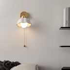 Fleur Élégance Wall Light – French Vintage Floral Sconce | Luxury Gold & White Accent Lighting