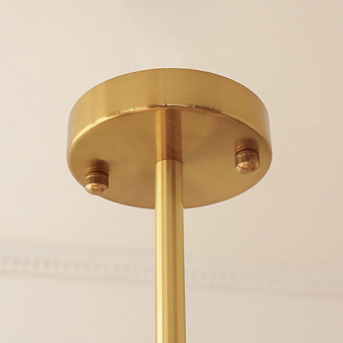 Bauhaus Glass Pendant Light – Cream Yellow Hanging Lamp | Vintage Modern Interior Lighting