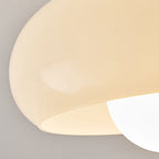 Vintage White Ceiling Light – Small Hallway Flush Mount Lamp | Classic Elegant Interior Lighting