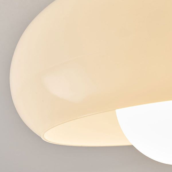 Vintage White Ceiling Light – Small Hallway Flush Mount Lamp | Classic Elegant Interior Lighting