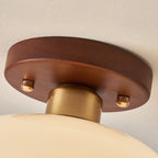 Vintage White Ceiling Light – Small Hallway Flush Mount Lamp | Classic Elegant Interior Lighting