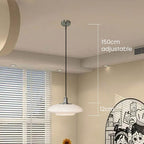 White Glass Pendant Light – Modern Minimalist Hanging Lamp | Contemporary Ambient Interior Lighting