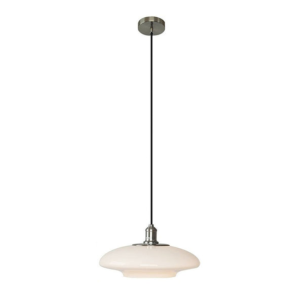 White Glass Pendant Light – Modern Minimalist Hanging Lamp | Contemporary Ambient Interior Lighting