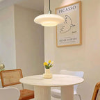 White Glass Pendant Light – Modern Minimalist Hanging Lamp | Contemporary Ambient Interior Lighting