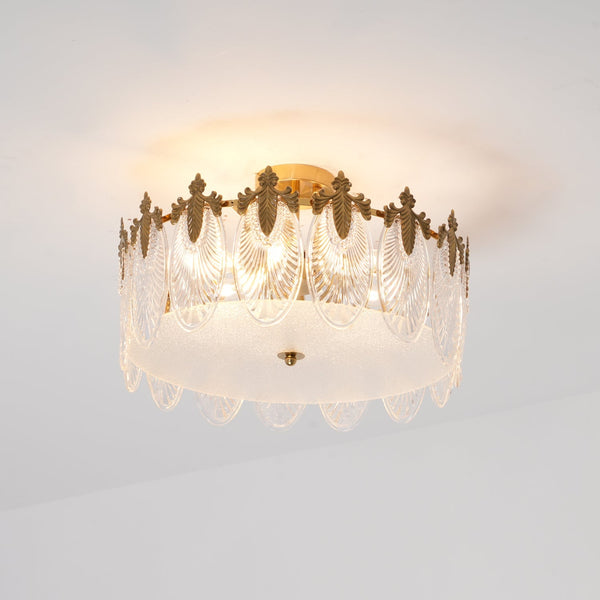 Decorative Round Glass Chandelier – Elegant Modern Ceiling Light | Luxury Living & Dining Room Lighting
