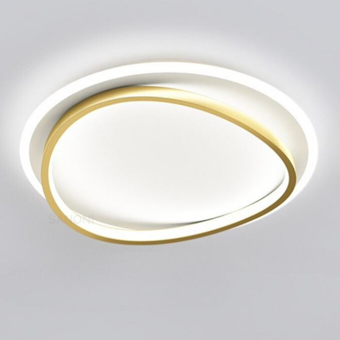 Auréline LED Ceiling Light – Modern Black & Gold Flush Mount Lamp | Contemporary Luxury Lighting for Stylish Interiors