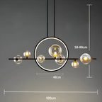Elara Glass Globe Chandelier – Modern Ring Chandelier | Elegant Contemporary Statement Lighting