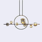 Elara Glass Globe Chandelier – Modern Ring Chandelier | Elegant Contemporary Statement Lighting