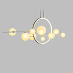 Elara Glass Globe Chandelier – Modern Ring Chandelier | Elegant Contemporary Statement Lighting