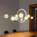 Elara Glass Globe Chandelier – Modern Ring Chandelier | Elegant Contemporary Statement Lighting