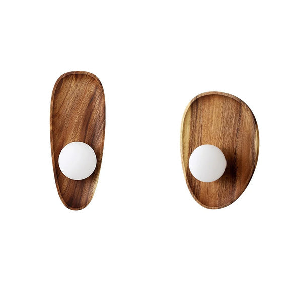 OakAura Wall Light – Natural Wood LED Sconce | Scandinavian Rustic Accent Lighting