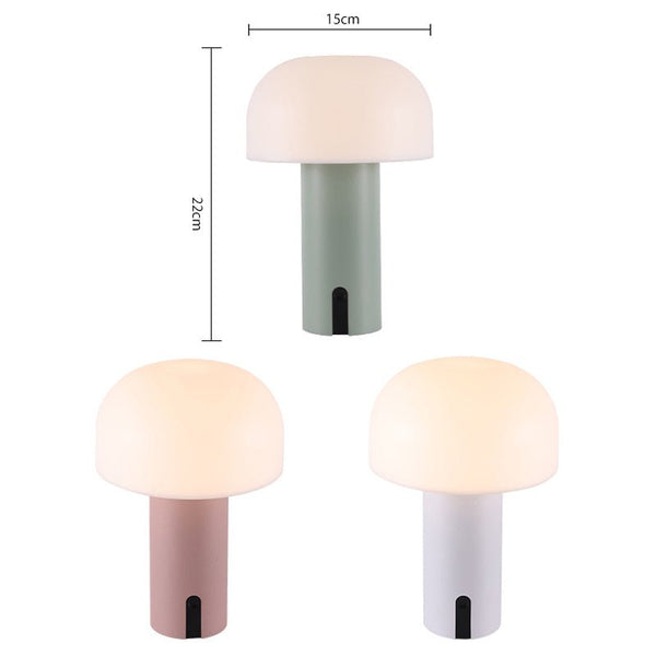 Lunova Mushroom Table Lamp – Rechargeable Ambient Lighting | Modern European Design