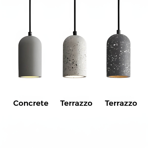 FORGI Concrete Pendant Light – Industrial Minimalist Hanging Lamp | Modern Urban Ceiling Lighting