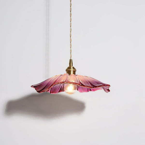 Floral Glass Pendant Light – Vintage Flower Hanging Lamp | Elegant Retro Ceiling Lighting