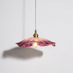 Floral Glass Pendant Light – Vintage Flower Hanging Lamp | Elegant Retro Ceiling Lighting