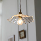 Floral Glass Pendant Light – Vintage Flower Hanging Lamp | Elegant Retro Ceiling Lighting