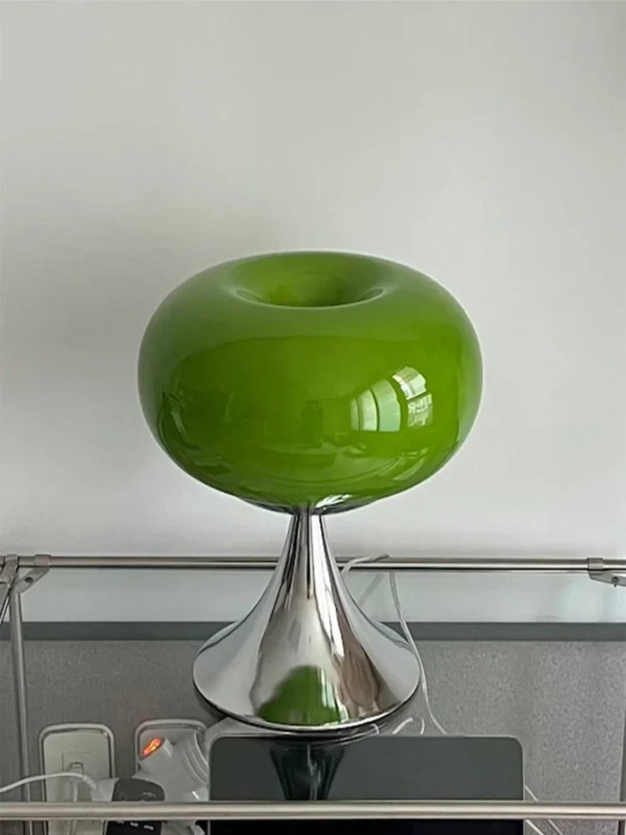Pomelle Bauhaus Table Lamp – Retro Glass Accent Light | Vintage-Inspired Designer Lighting