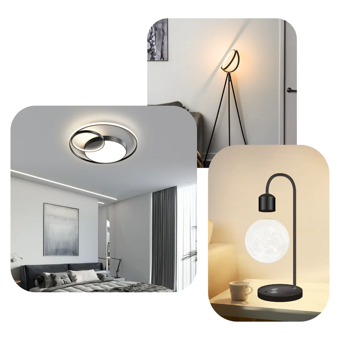 Auréline LED Ceiling Light – Modern Black & Gold Flush Mount Lamp | Contemporary Luxury Lighting for Stylish Interiors
