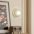 MochaGlow Wall Light – Resin & Glass Designer Sconce | Warm Contemporary Accent Lighting
