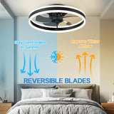 AeroLume Ceiling Fan Light – Modern Flush Mount LED Fan | Smart Cooling & Ambient Interior Lighting