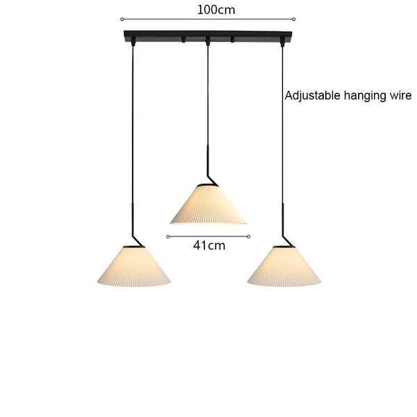 Nordic Plissé Cream Pendant Light – Scandinavian Pleated Hanging Lamp | Elegant Minimalist Ceiling Lighting