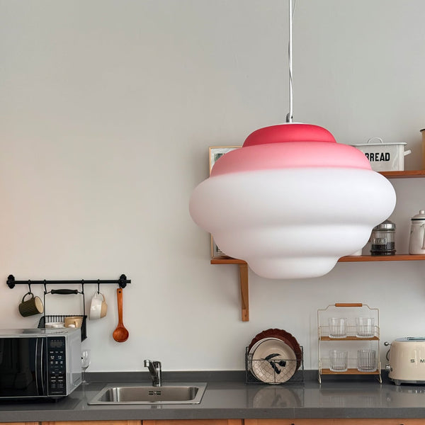 Gradient Cloudy Pendant Light – Artistic Glass Hanging Lamp | Colourful Modern Ambient Ceiling Lighting