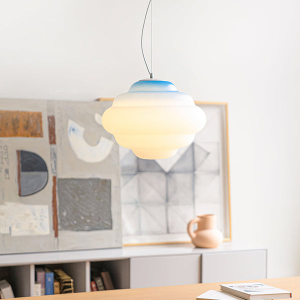 Gradient Cloudy Pendant Light – Artistic Glass Hanging Lamp | Colourful Modern Ambient Ceiling Lighting