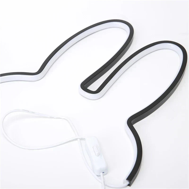 LumiHase LED Night Light – USB Wall Lamp with Bunny Ear Design