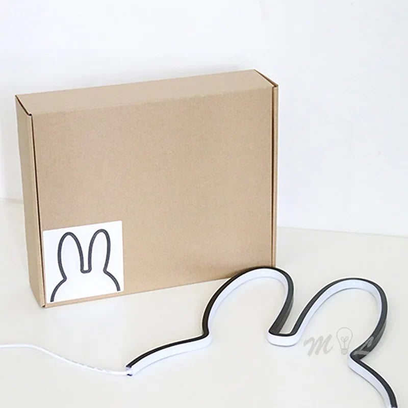 LumiHase LED Night Light – USB Wall Lamp with Bunny Ear Design