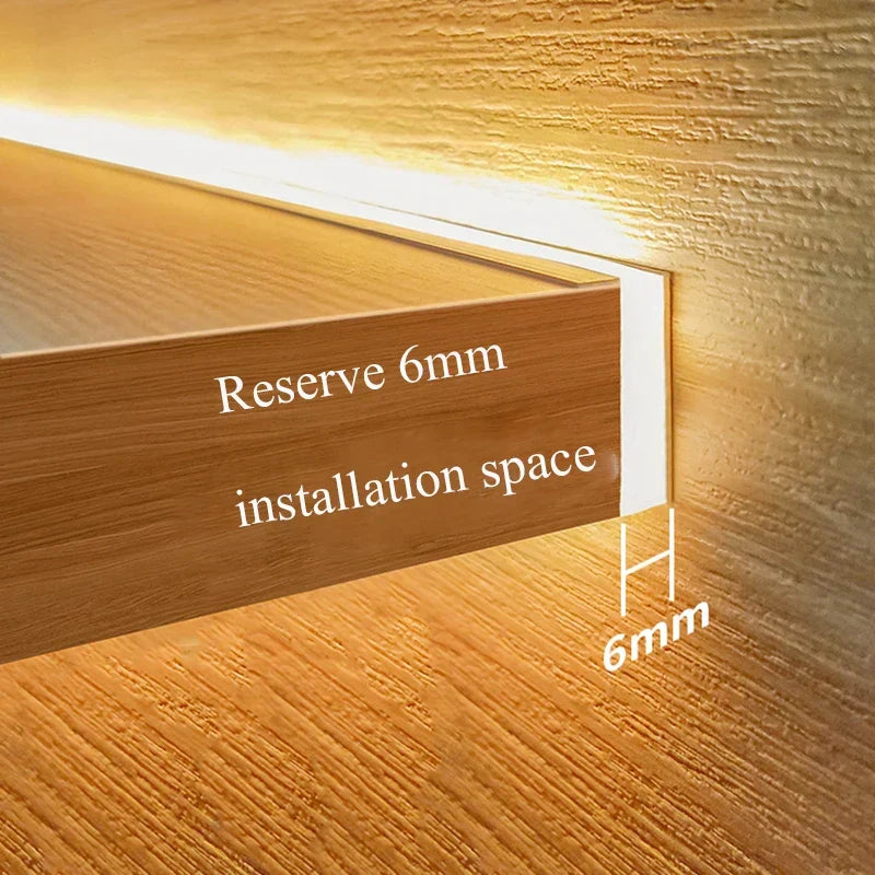 EdgeGlow Pro LED Shelf Light – Invisible Cabinet Lighting | Dimmable Warm White Display Illumination