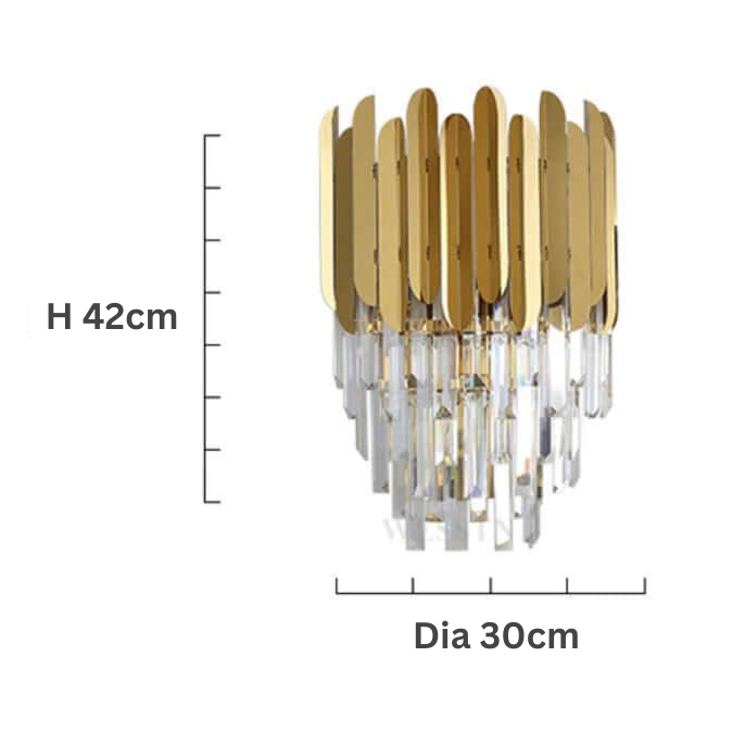 Bellevue Crystal Wall Light – Mini Chandelier Sconce | Luxury Decorative Accent Lighting